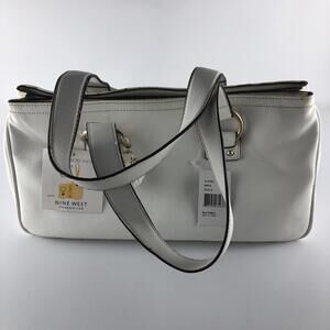 Nine West White Pale Pebble multi-compartment Purse/bag w/matching accessories
